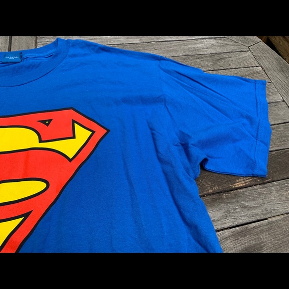 Adult Superman T-Shirt Blue X-L - Picture 6 of 9